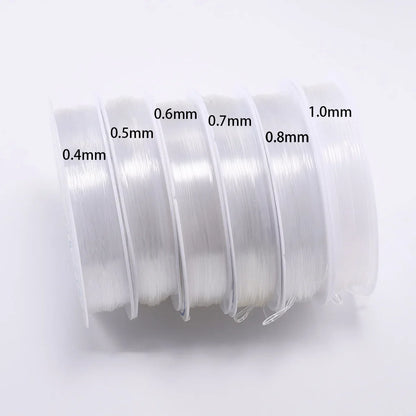 0.4/0.5/0.6/0.7/0.8/1mm Transparent Elastic Rope Round Crystal Line Rubber Cord For Jewelry Making Supplies DIY Beading Bracelet