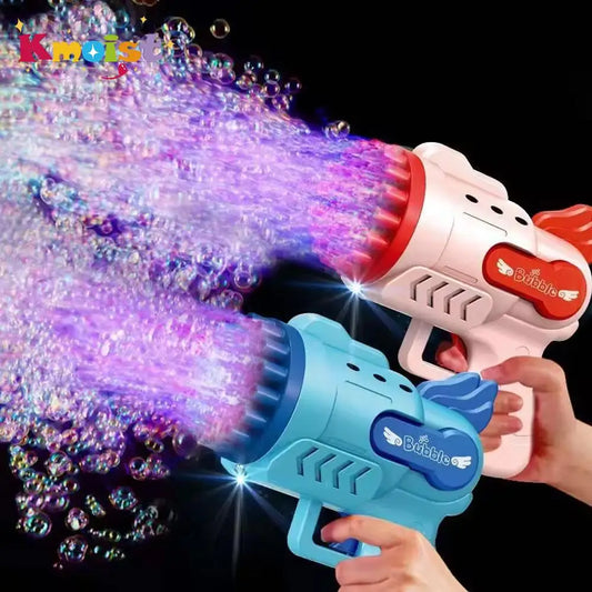 29 Holes Rocket Bubble Gun Bubble Toys Children Gifts Electric Bubbles Machine with Led Light Outdoor Summer Toys for Kids Girls