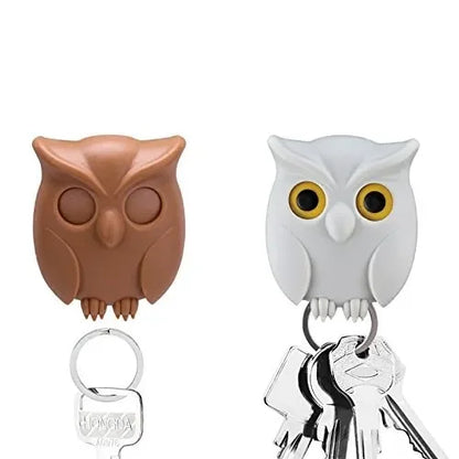 1/3pcs Scary Night Owl Magnetic Key Hooks Adhesive Hold Keychain Key Hanger Will Open Eyes Wall Decorative Hook for Kitchen Home